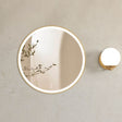 BONDI LED Round Metal Frame Mirror 800x800mm Brushed Gold