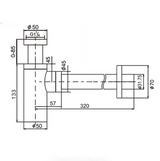 Bottle Trap 32mm - Technical Drawing