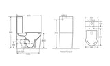 Berlin Rimless Back To Wall Toilet Suite (Matte Black)