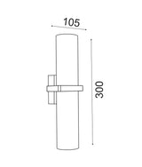 BRILLER: Exterior Black Up/Down Single / Double Pillar Spot Light IP65