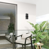 BRILLER: Exterior Black Up/Down Single / Double Pillar Spot Light IP65
