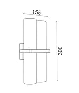 BRILLER: Exterior Black Up/Down Single / Double Pillar Spot Light IP65