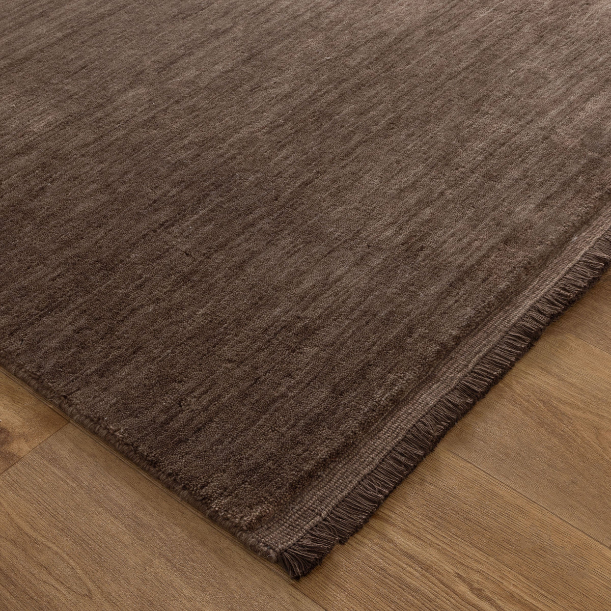 Charleston Hand-Knotted Wool Rug Brown