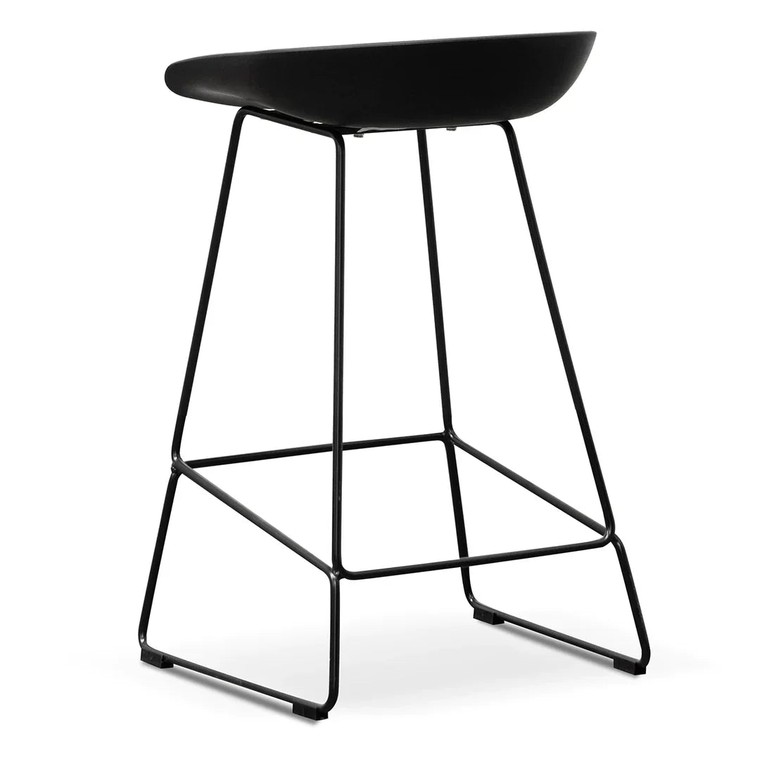 Calibre CBS2006-SD 65cm Bar Stool - Black Seat With Black Frame