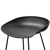 Calibre CBS2006-SD 65cm Bar Stool - Black Seat With Black Frame