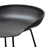 Calibre CBS2006-SD 65cm Bar Stool - Black Seat With Black Frame