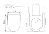 CATANIA Standard LUNA Rimless Back to Wall Smart Toilet Suite