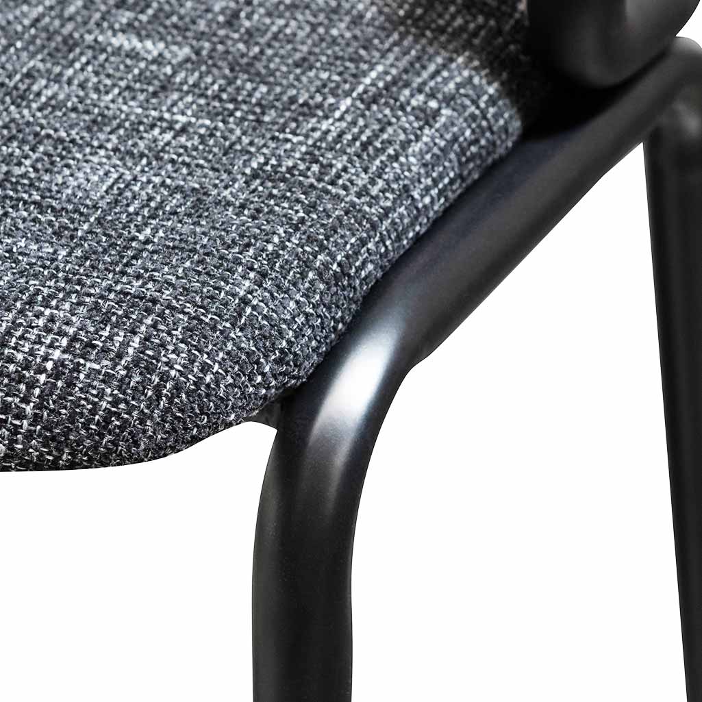Calibre CBS6766-SD Fabric Bar Stool - Black Legs