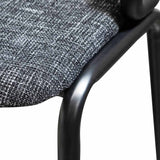 Calibre CBS6766-SD Fabric Bar Stool - Black Legs