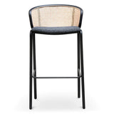 Calibre CBS6766-SD Fabric Bar Stool - Black Legs