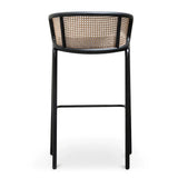 Calibre CBS6766-SD Fabric Bar Stool - Black Legs