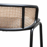Calibre CBS6766-SD Fabric Bar Stool - Black Legs