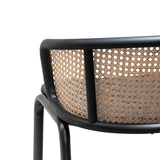 Calibre CBS6766-SD Fabric Bar Stool - Black Legs