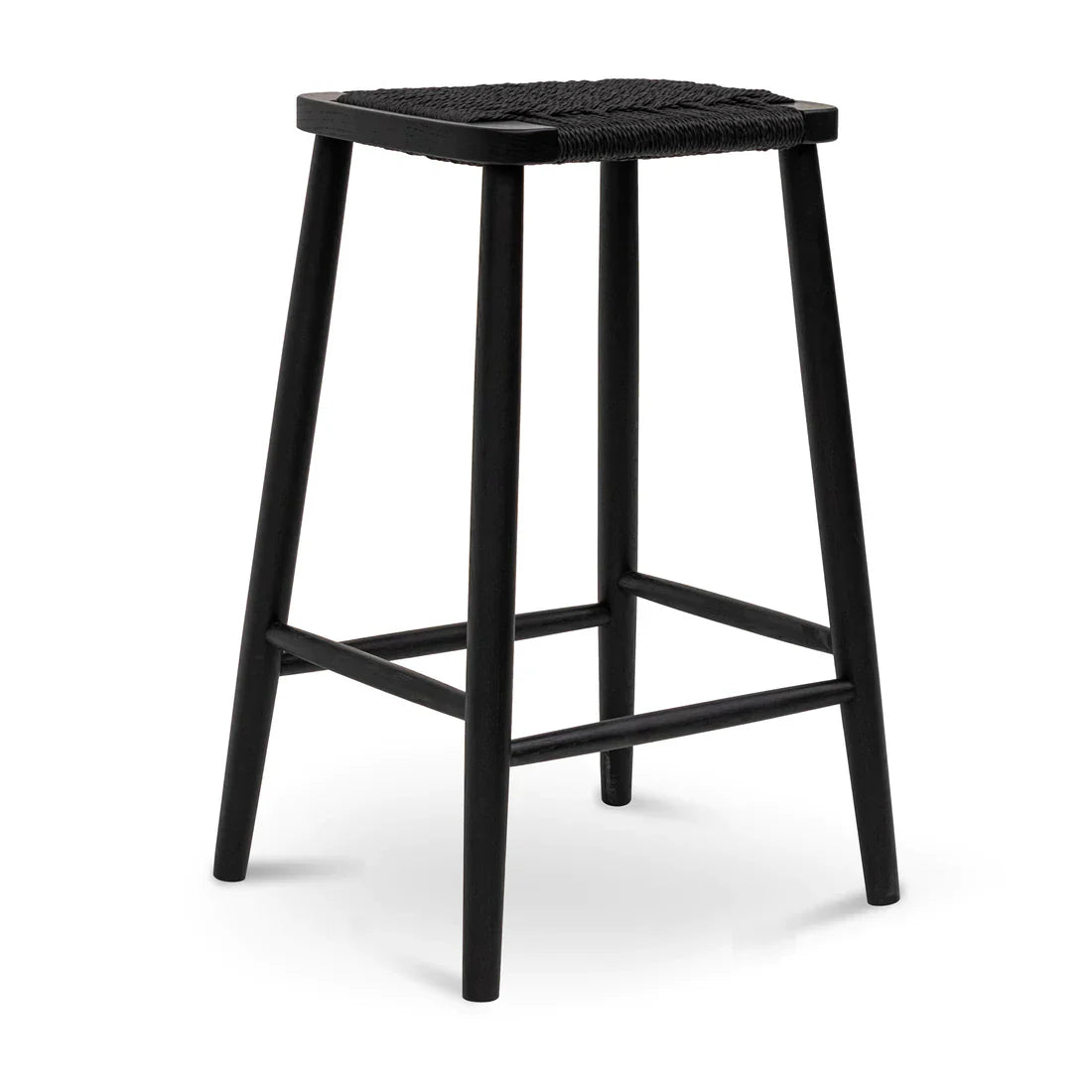 Calibre CBS8016-OW 65cm Bar Stool - Full Black