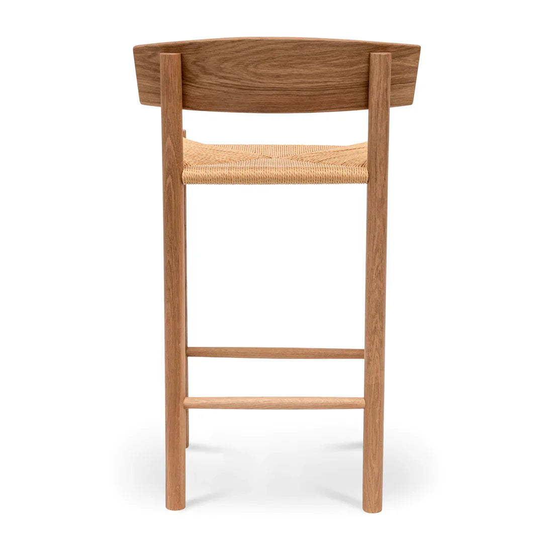 Calibre CBS8018-OW 65cm Bar Stool - Natural with Back Rest