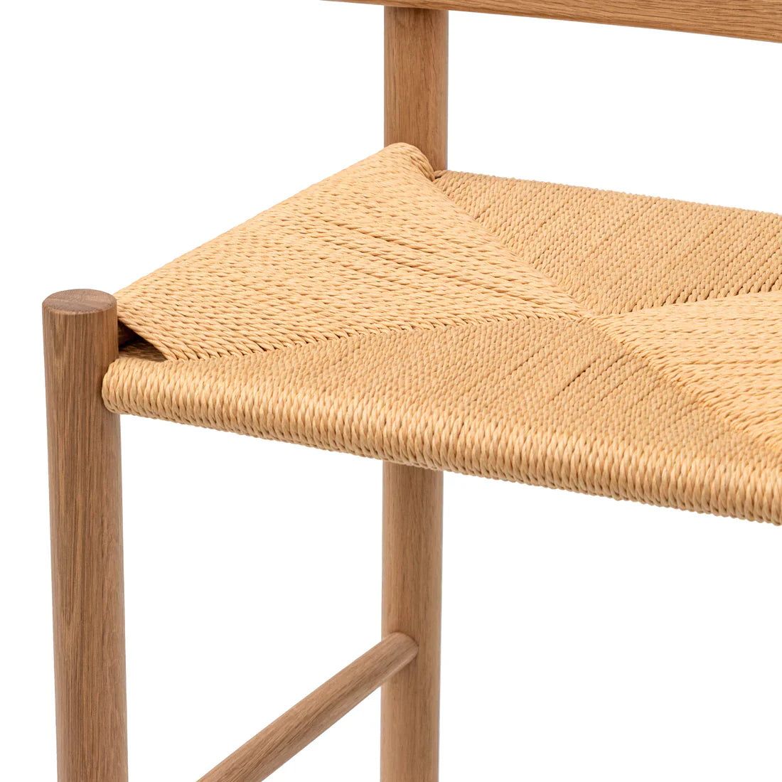 Calibre CBS8018-OW 65cm Bar Stool - Natural with Back Rest