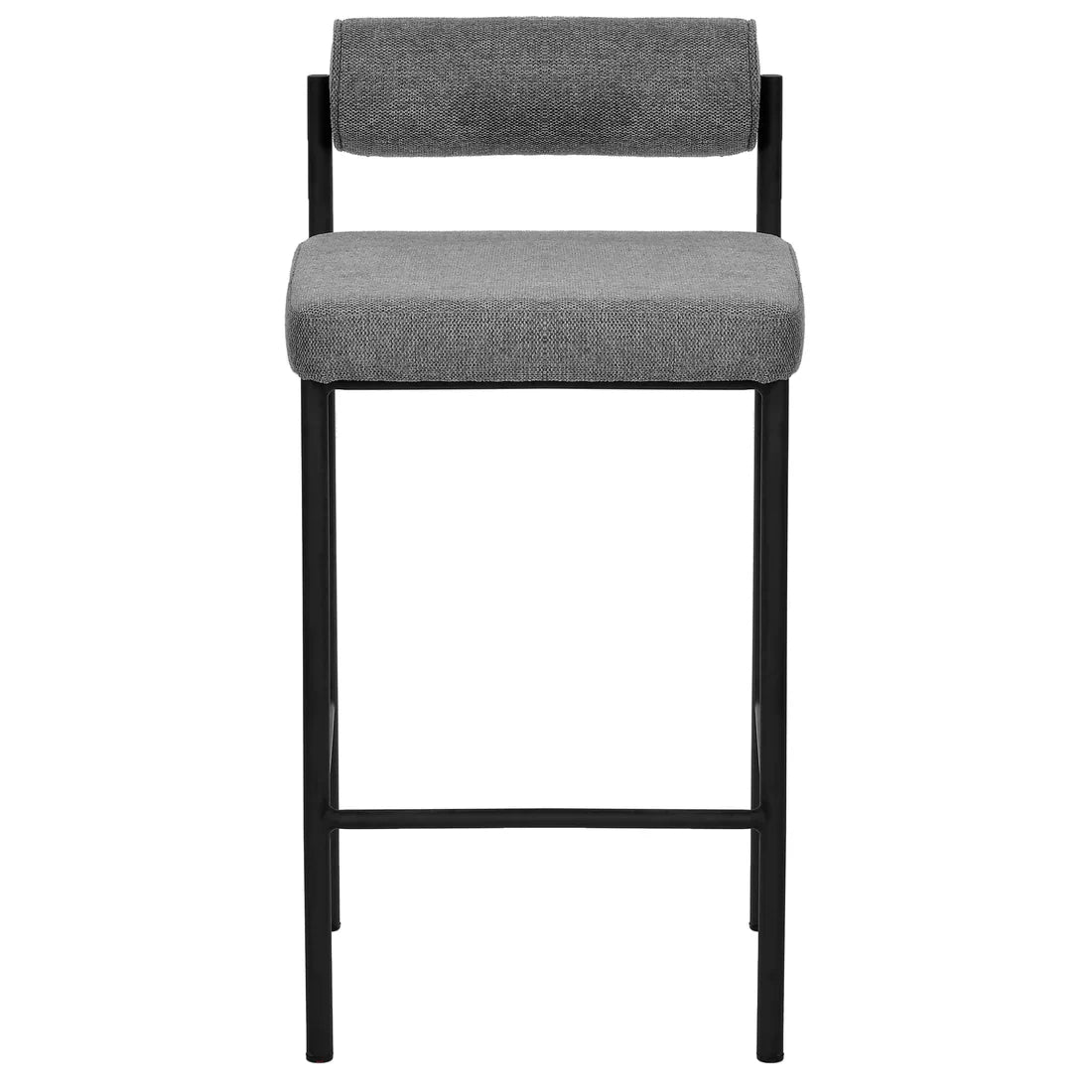 Calibre CBS8169-FH 65cm Fabric Bar Stool - Grey (Set of 2)