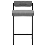 Calibre CBS8169-FH 65cm Fabric Bar Stool - Grey (Set of 2)