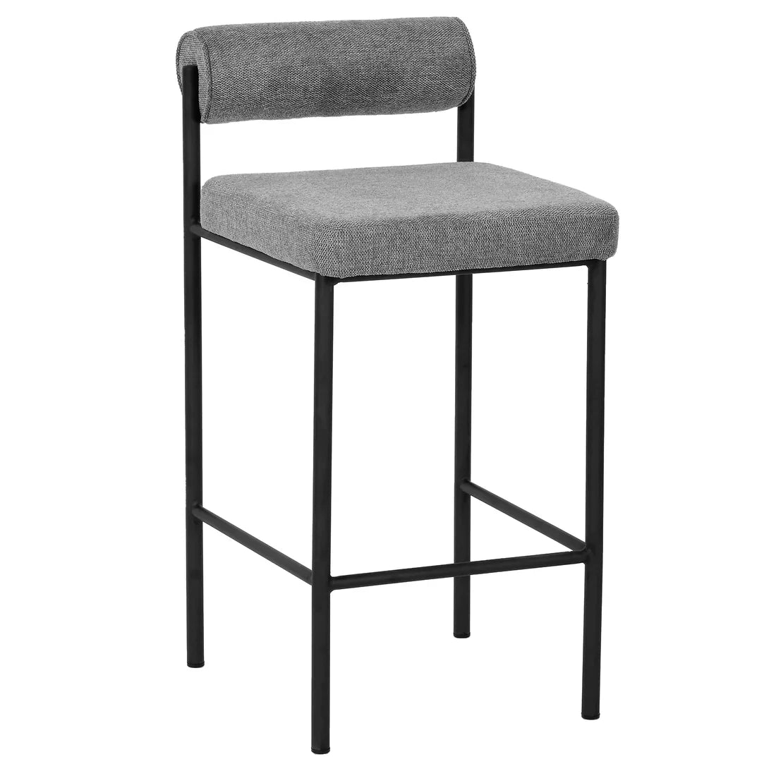 Calibre CBS8169-FH 65cm Fabric Bar Stool - Grey (Set of 2)