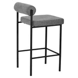 Calibre CBS8169-FH 65cm Fabric Bar Stool - Grey (Set of 2)