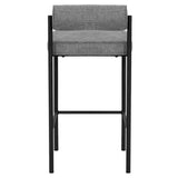 Calibre CBS8169-FH 65cm Fabric Bar Stool - Grey (Set of 2)