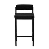 Calibre CBS8170-FH 65cm Bar Stool - Black Boucle (Set of 2)