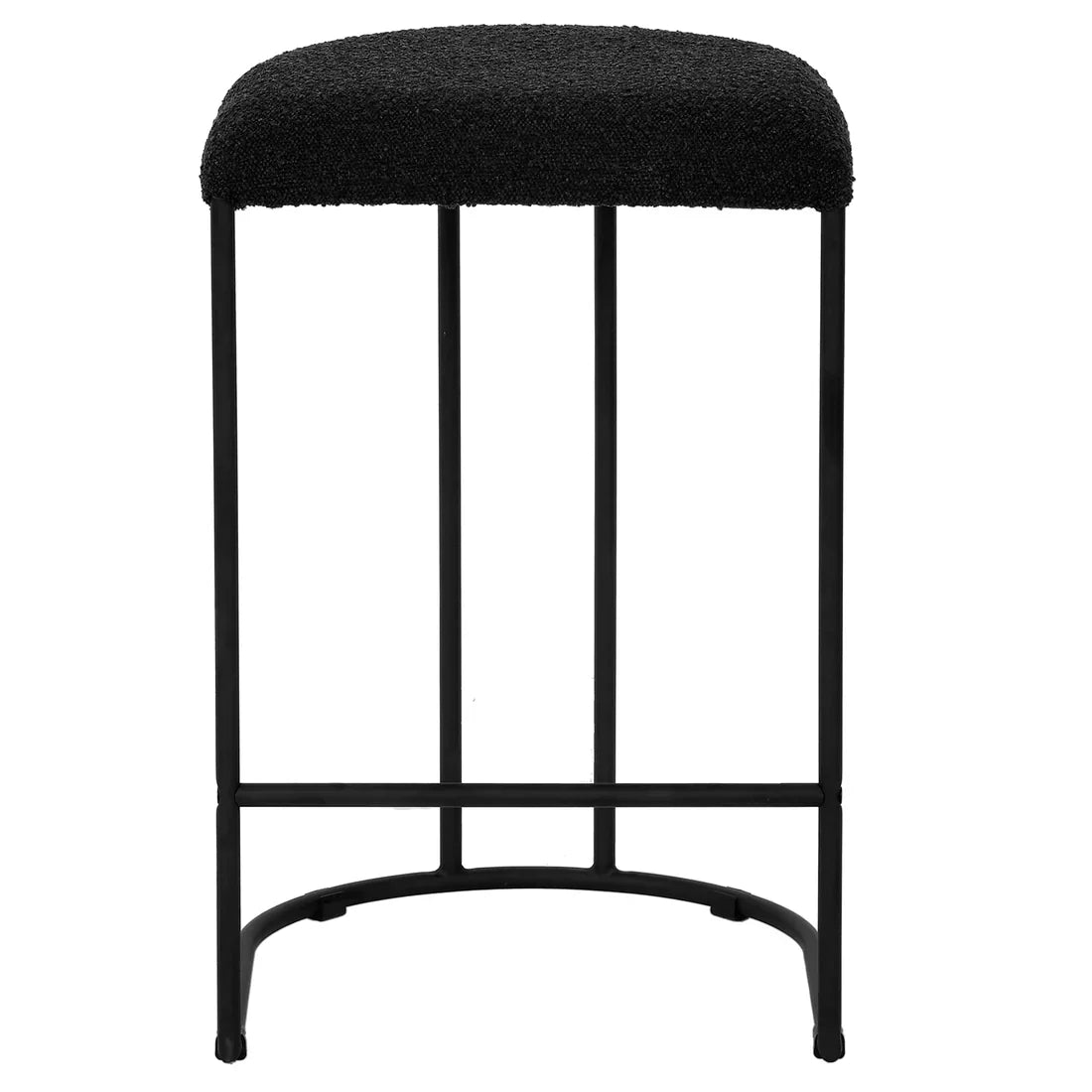Calibre CBS8173-FH 65cm Bar Stool - Black Boucle (Set of 2)