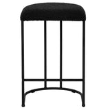 Calibre CBS8173-FH 65cm Bar Stool - Black Boucle (Set of 2)