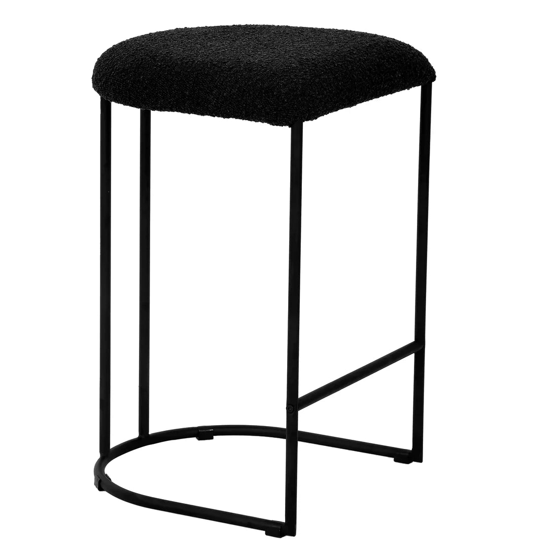 Calibre CBS8173-FH 65cm Bar Stool - Black Boucle (Set of 2)