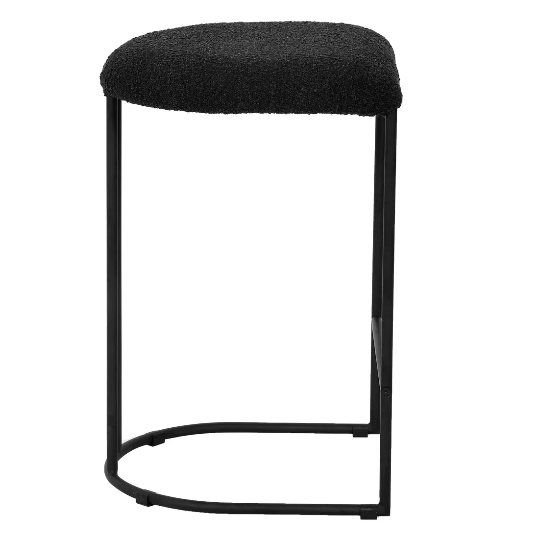 Calibre CBS8173-FH 65cm Bar Stool - Black Boucle (Set of 2)