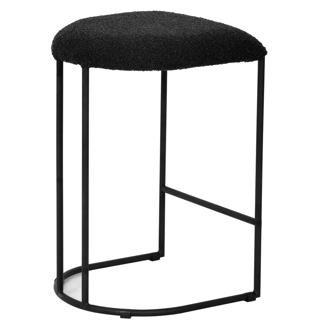 Calibre CBS8173-FH 65cm Bar Stool - Black Boucle (Set of 2)
