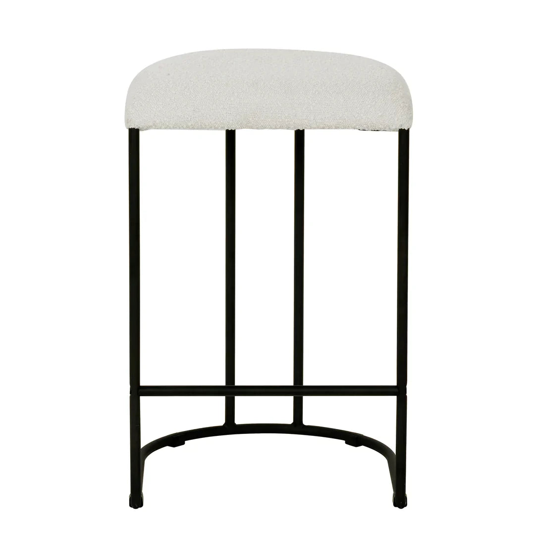 Calibre CBS8174-FH 65cm Bar Stool - Ivory White Boucle (Set of 2)