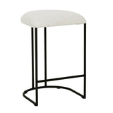 Calibre CBS8174-FH 65cm Bar Stool - Ivory White Boucle (Set of 2)