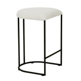 Calibre CBS8174-FH 65cm Bar Stool - Ivory White Boucle (Set of 2)