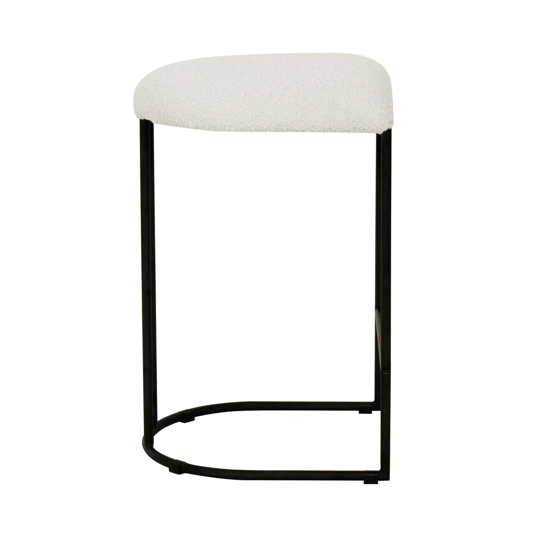 Calibre CBS8174-FH 65cm Bar Stool - Ivory White Boucle (Set of 2)