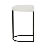 Calibre CBS8174-FH 65cm Bar Stool - Ivory White Boucle (Set of 2)