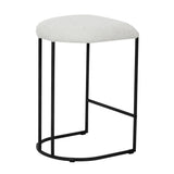 Calibre CBS8174-FH 65cm Bar Stool - Ivory White Boucle (Set of 2)