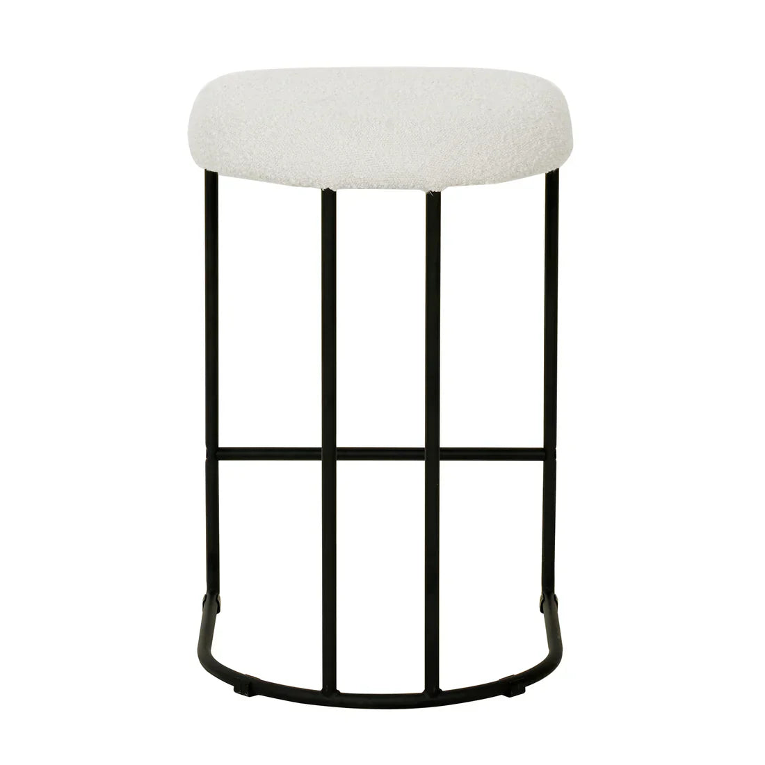 Calibre CBS8174-FH 65cm Bar Stool - Ivory White Boucle (Set of 2)