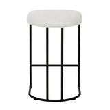 Calibre CBS8174-FH 65cm Bar Stool - Ivory White Boucle (Set of 2)
