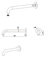 Mica Heritage Curved Bath Spout - 250mm