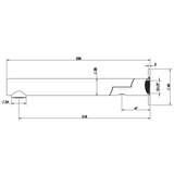 Mica Swivel Bath Spout - Straight-218mm