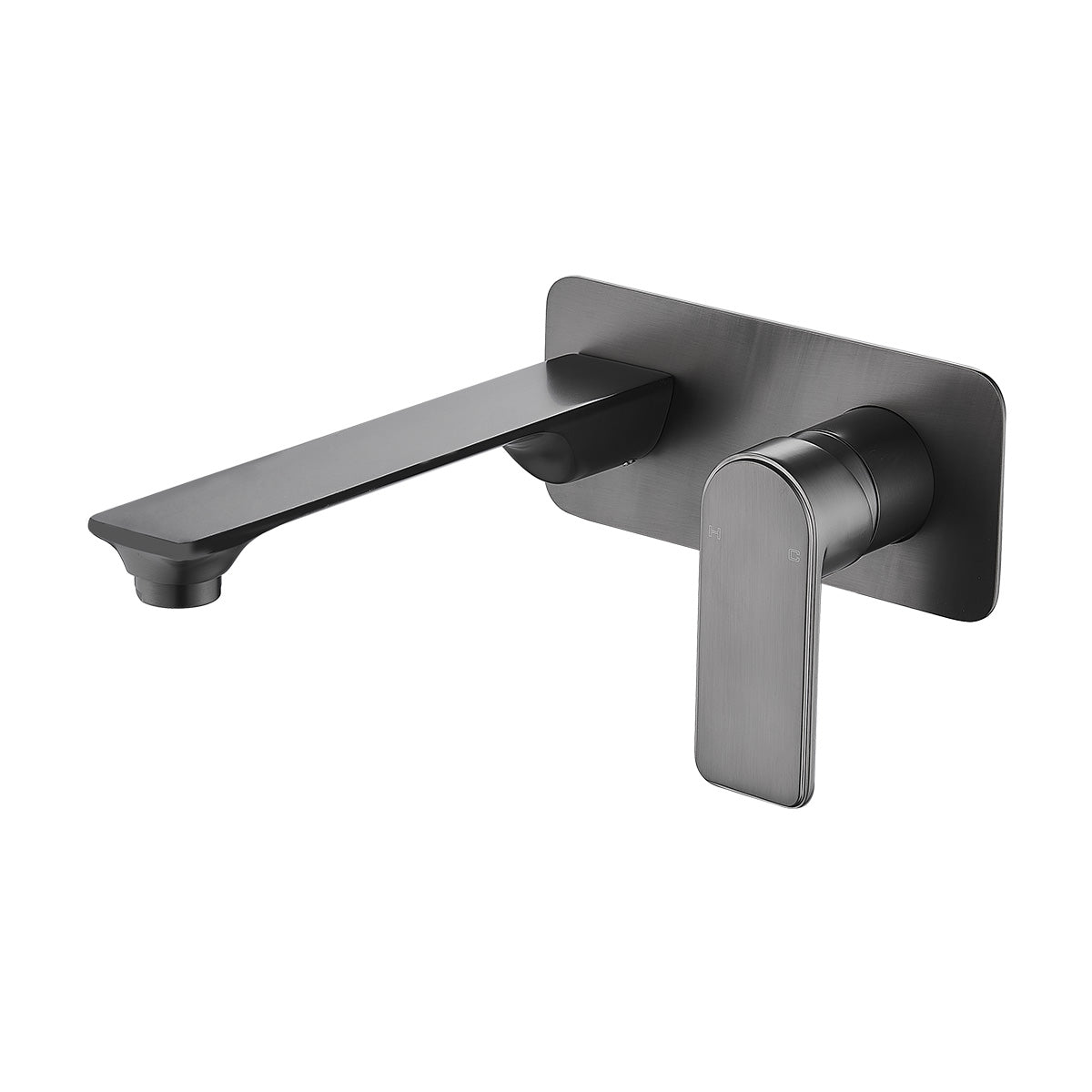 Bateau Wall Mixer With Outlet (Brushed Gun Metal)
