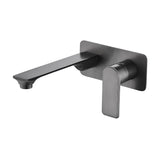 Bateau Wall Mixer With Outlet (Brushed Gun Metal)
