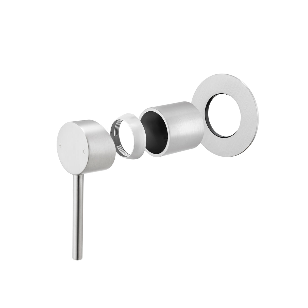 LUCID PIN Wall Mixer 80mm - Brushed Nickel