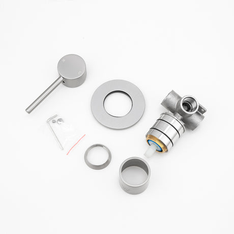 LUCID PIN Wall Mixer 80mm - Brushed Nickel