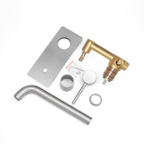 LUCID PIN Series Wall Mixer With Round Spout - Brushed Nickel