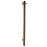 Round Vertical Electric Heated Towel Rack Single Bar(with Timer) | 2 Finishes
