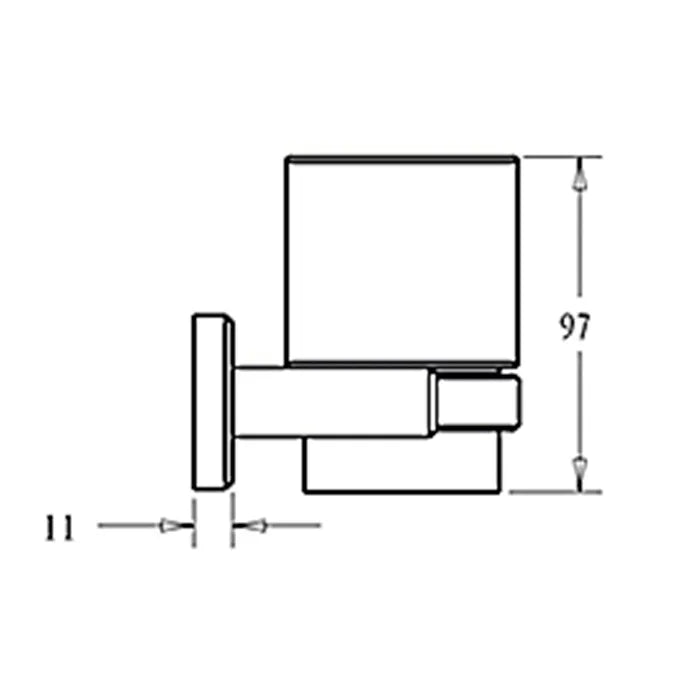 BUILDERS CHOICE Tumbler Holder Square Glass