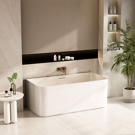 BUILLION Ultra-Thin Back-to-Wall Bathtub (Gloss White) 1500/1700mm