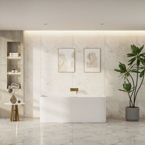 BUILLION Ultra-Thin Back-to-Wall Bathtub (Gloss White) 1500/1700mm
